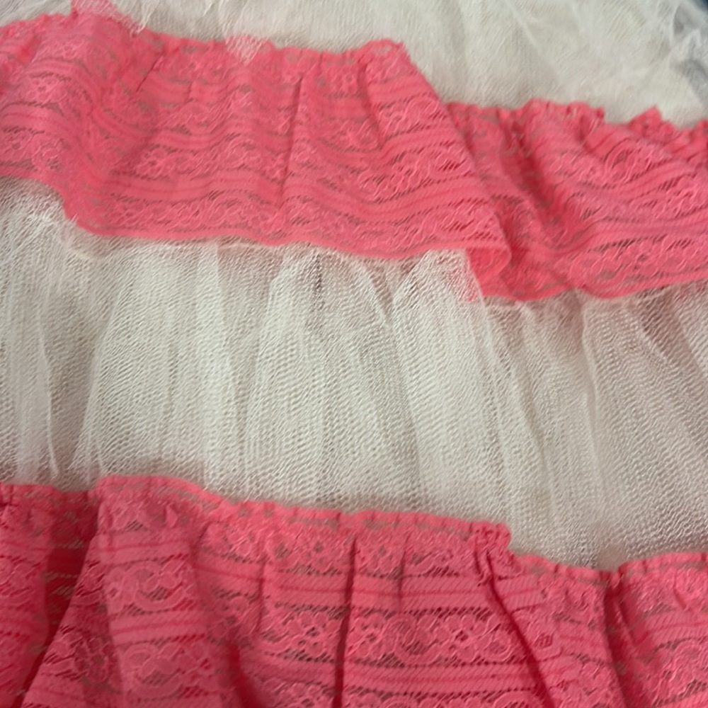 πΉ Betsey Johnson Evening Strapless Layered Tulle Ruffled Dress - Picture 3 of 5
